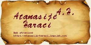 Atanasije Harači vizit kartica
